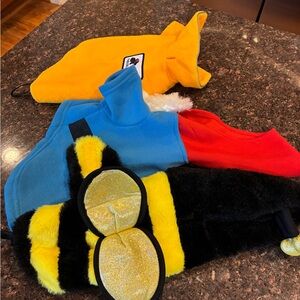 Lot of 3 XS dog outfits size 5-12 pounds.